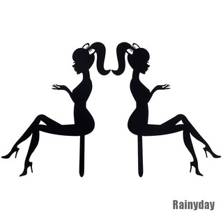 [Rainyday] High Heels Lady Girl Acrylic Cake Topper Wedding Birthday Cake Decoration