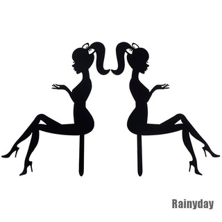 [Rainyday] High Heels Lady Girl Acrylic Cake Topper Wedding Birthday Cake Decoration