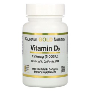 ภาพหน้าปกสินค้าCalifornia Gold Nutrition, Vitamin d3 5000 IU [ 90 Fish Gelatin Softgels ] Vitamin D3, 125 mcg (5,000 IU) , d3 puritan ที่เกี่ยวข้อง