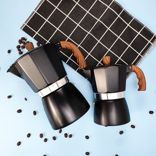 Moka Espresso (สีดำ)กาต้มกาแฟ มอคค่าพอท moka pot อลูมิเนียม อิตาเลี่ยน