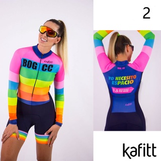Kafitt ชุดสกินสูทแขนยาว กางเกงขาสั้น แห้งเร็ว สีสันสดใส สําหรับผู้หญิง 2022
