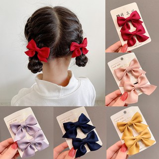 สินค้า 2 ชิ้น/ถุงขนาดเล็ก  คลิปน่ารัก  เจ้าหญิงเกาหลีเด็กผู้หญิงอุปกรณ์เสริมผมหัก 2pcs/bag Small bow tie clip cute headdress ha