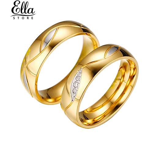 ภาพหน้าปกสินค้าชายหญิงมีแหวนหมั้นทองคำ 18K ประดับเพชรจาก Zirconia Gift จากร้าน ellastore123.th บน Shopee