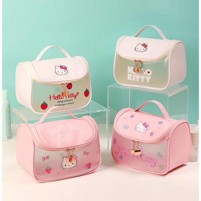 กระเป๋าเครื่องสำอางกันน้ำ-hello-kitty-พร้อมส่งจากไทย