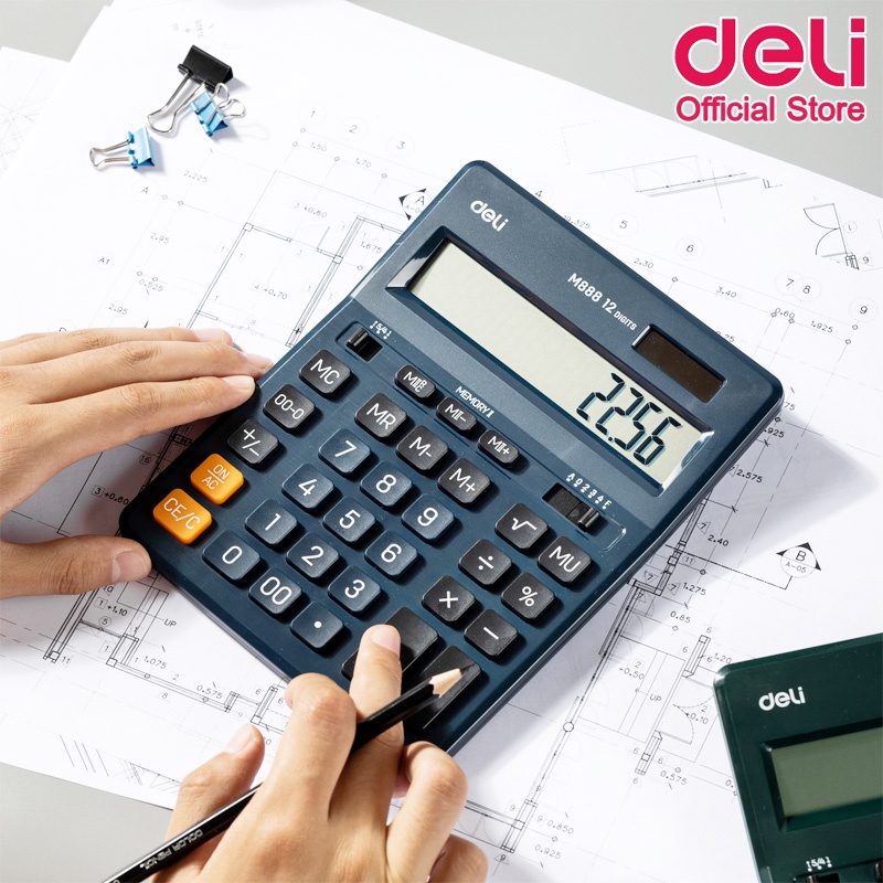 deli-m888f-calculator-12-digit-เครื่องคิดเลขแบบตั้งโต๊ะ-12-หลัก-รับประกันนาน-3-ปี-เครื่องคิดเลขตั้งโต๊ะ-เครื่องคิดเงิน