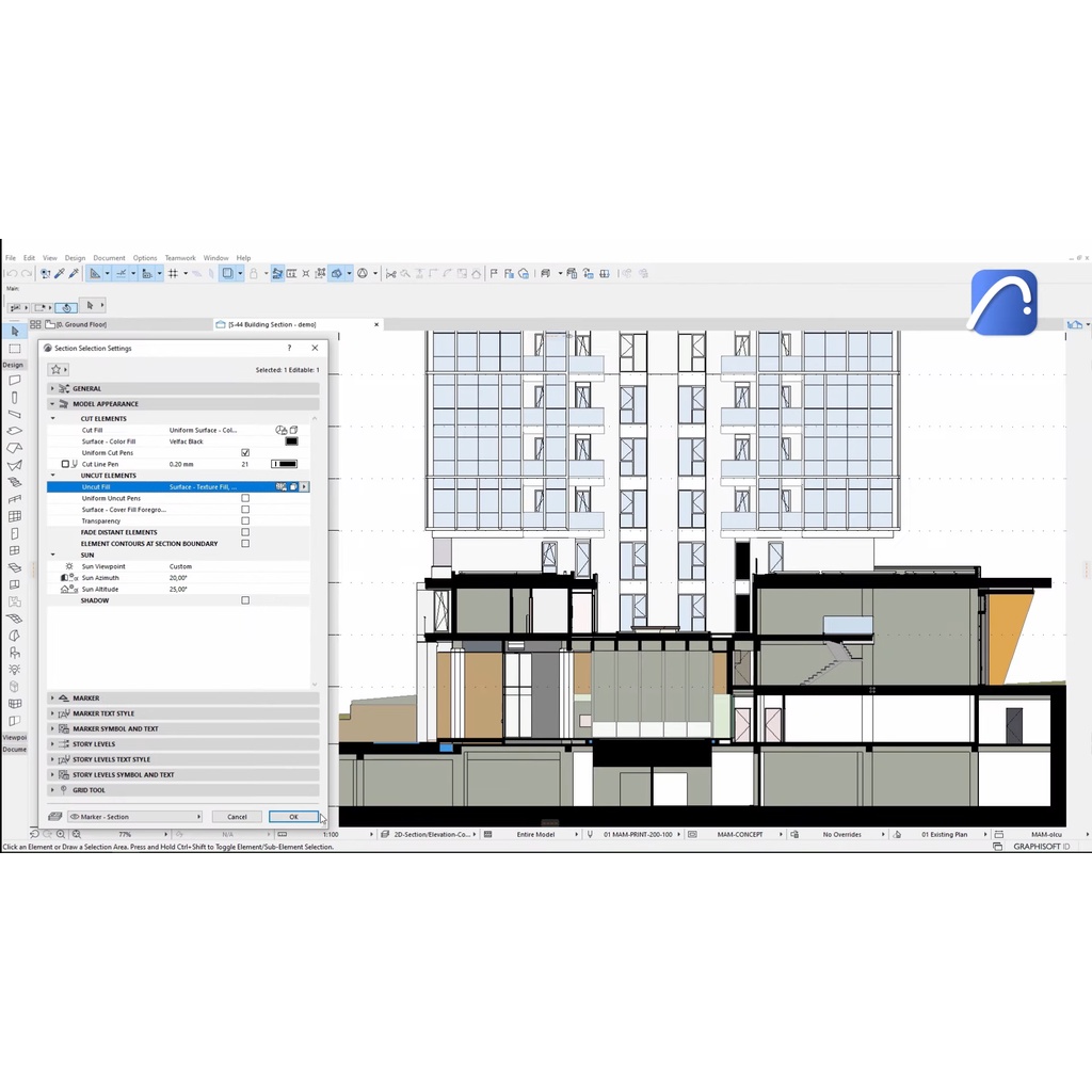 ภาพหน้าปกสินค้าGRAPHISOFT ARCHICAD 26 (Win/macOS V25) โปรแกรมออกแบบอาคาร จากร้าน nantawathem บน Shopee