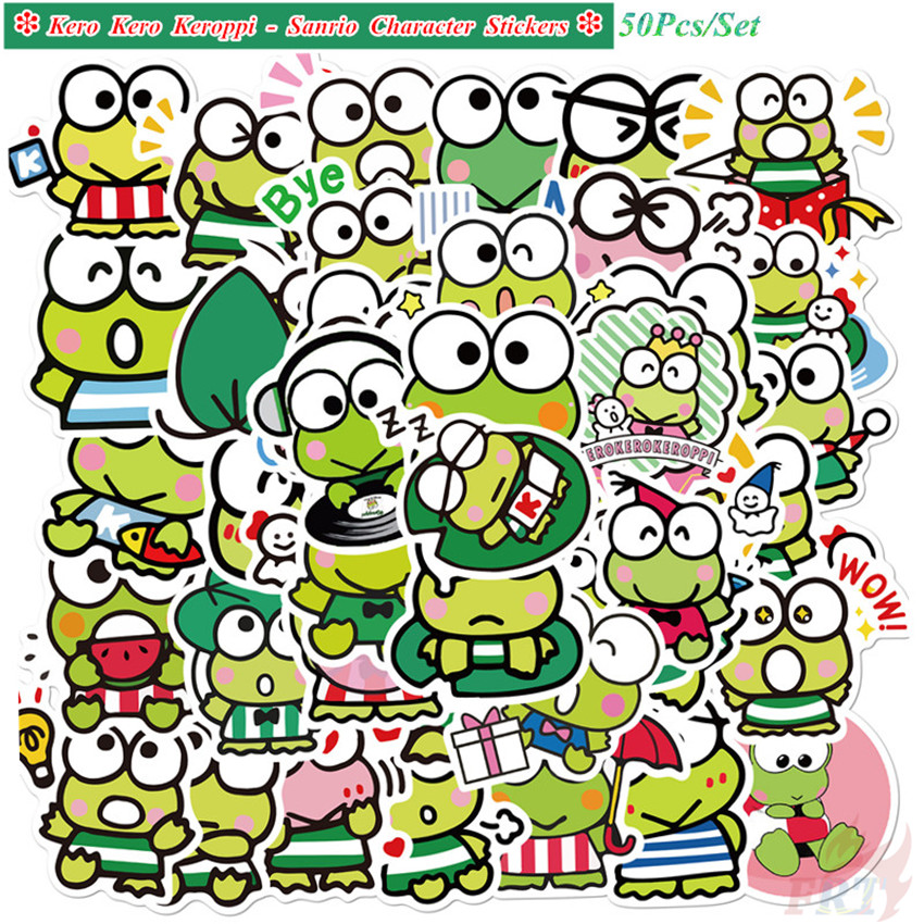 ❉ Kero Kero Keroppi Series 01 - Sanrio Character สติ๊กเกอร์ ❉ 50Pcs/Set  Waterproof DIY Fashion Decals Doodle สติ๊กเกอร์ | Shopee Thailand