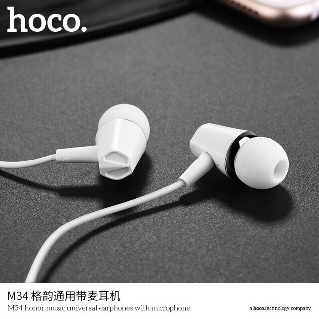 hoco-m34-หูฟัง-small-talk-หูฟังพร้อมไมค์-คุยโทรศัพท์ได้-honor-music-earphone-ของแท้1