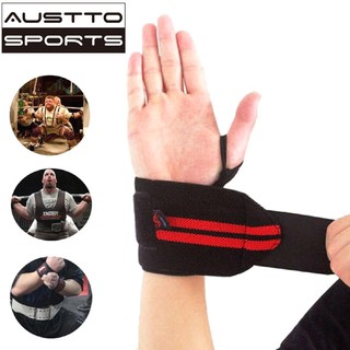 Austto Wrist Band Wraps Professional Grade with Thumb Loops Wrist Support Braces for Men &amp; Women - Weight Lifting, Xfit, Powerlifting, Strength Training