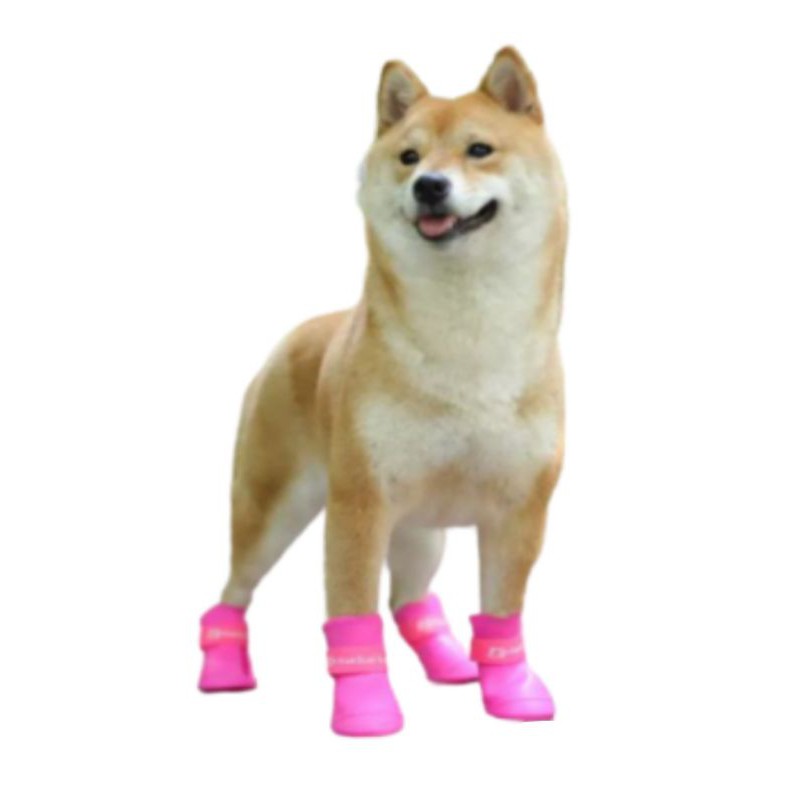 ภาพหน้าปกสินค้ารองเท้าสุนัข รองเท้าหมา กันน้ำ กันฝน กันลื่น ยางซิลิโคนหนา คุณภาพดี