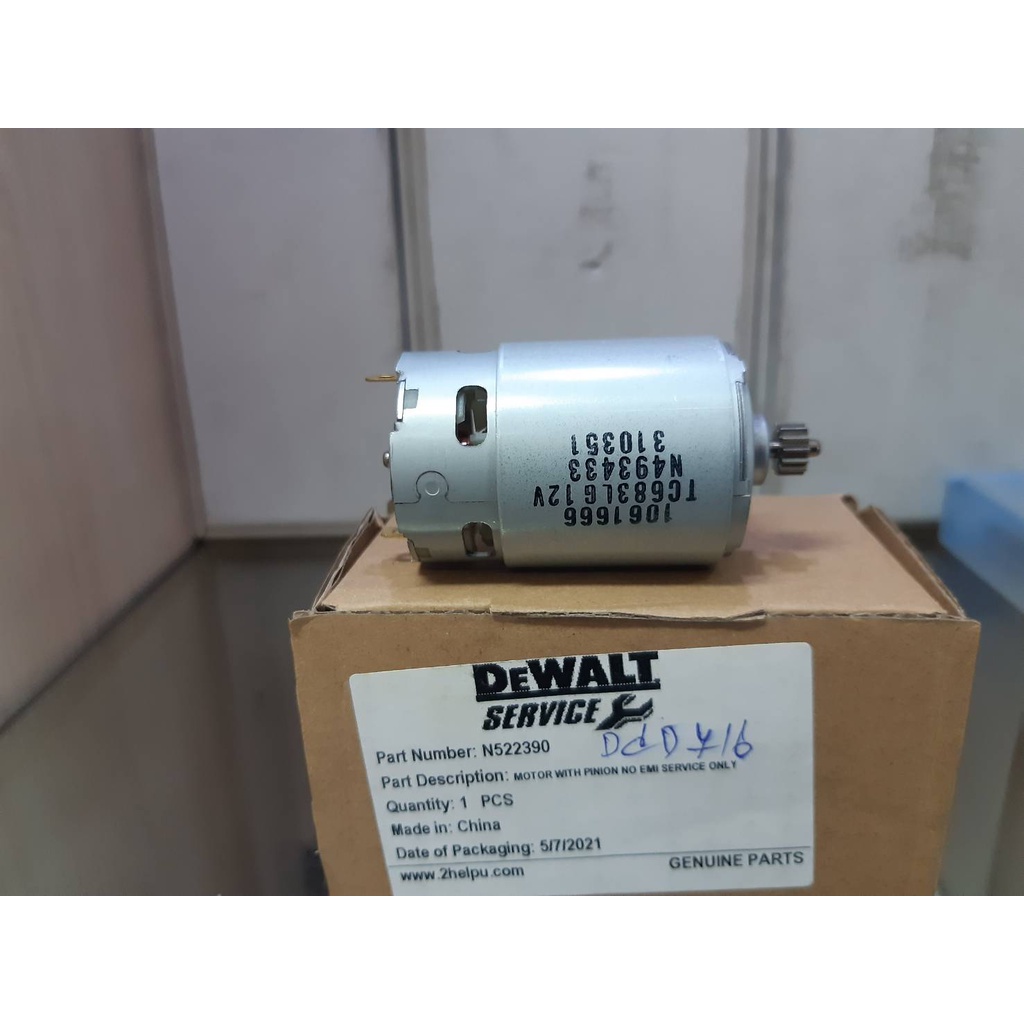 dewalt-motor-dc-model-gt-dcd-716-part-no-n522390-อะไหล่มอเตอร์สว่านไร้สาย-รุ่น-dcd-716-พร้อมเฟืองขับ