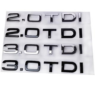 สติกเกอร์โลโก้ตัวอักษร TDI 2.0TDI 3.0TDI สีเงิน สีดํา สําหรับ Audi A4 A5 A6 A7 A8 Q5 Q3 S7