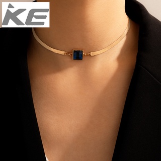 Creative Square Square Diamond Necklace Female Clavicle Chain Simple Japanese and Korean Shor