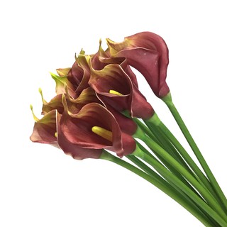 ดอกคาล่าลิลลี่ Artificial Calla lily สี Dark pink ดอกไม้ประดิษฐ์เกรดพรีเมี่ยม งานพียู สวยเหมือนจริง