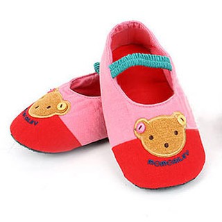 ✅พร้อมส่ง✅ รองเท้าเด็กน่ารัก รองเท้าใส่ในบ้านลายหมีสีชมพู