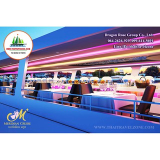 ภาพขนาดย่อของภาพหน้าปกสินค้าบัตรล่องเรือดินเนอร์ + บุฟเฟ่ต์นานาชาติ + กุ้งแม่น้ำเผา แซลมอน เรือ MERIDIAN 1 จากร้าน thaitravelzone บน Shopee ภาพที่ 4