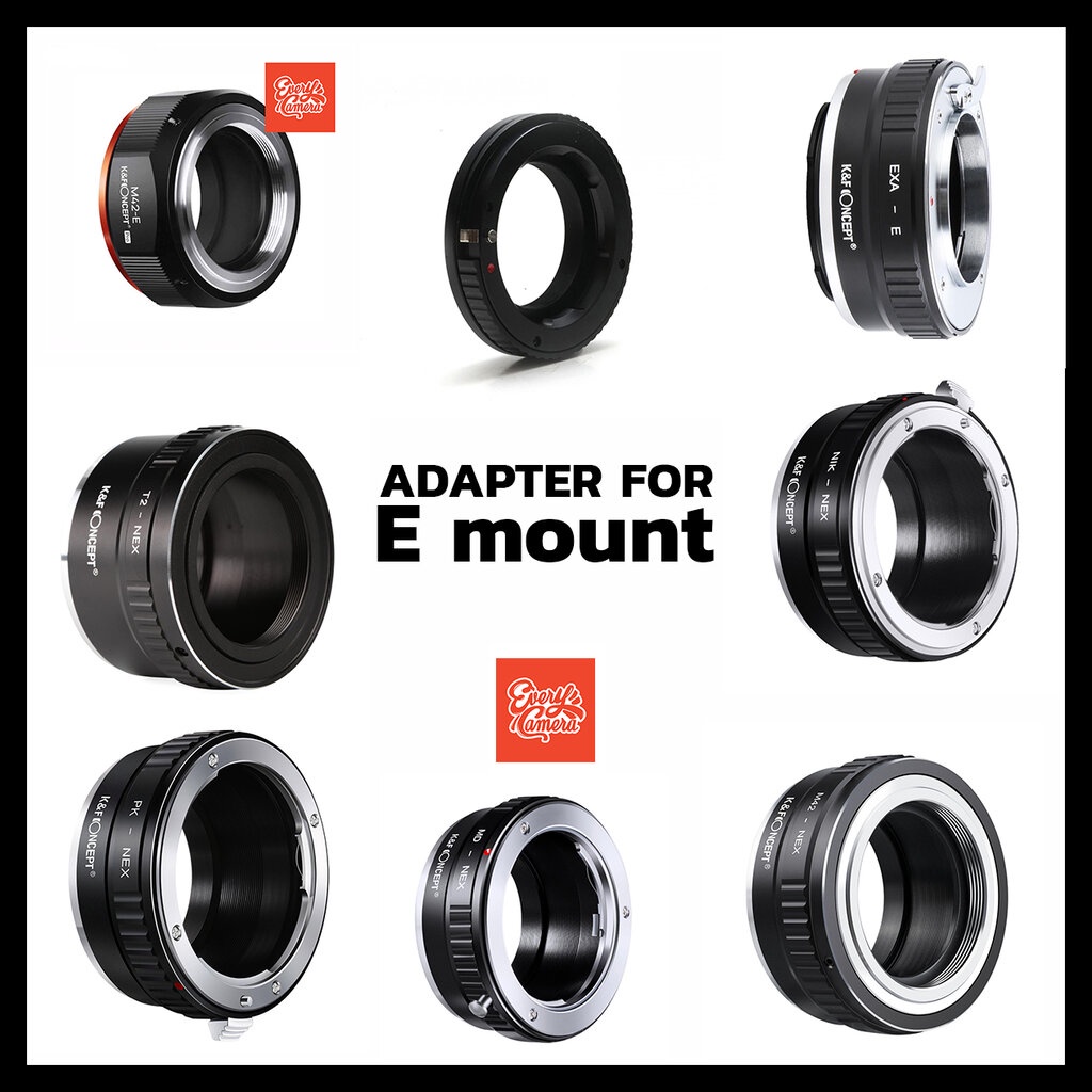 ภาพหน้าปกสินค้าAdapter sony E-mount nex (fd-sony, md-sony, om-sony, M42-sony, cy-sony, lr-sony, eos-sony,om,leica m ,Nikon-sony) จากร้าน everycamera บน Shopee