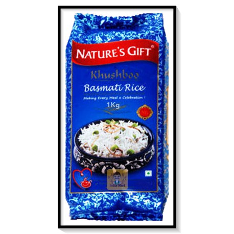 ภาพหน้าปกสินค้าข้าวบาสมาตี Kushboo (1 กิโลกรัม) -- Natures Gift Kushboo Basmati Rice (1 KG)