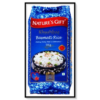 ภาพหน้าปกสินค้าข้าวบาสมาตี Kushboo (1 กิโลกรัม) -- Nature’s Gift Kushboo Basmati Rice (1 KG) ซึ่งคุณอาจชอบสินค้านี้