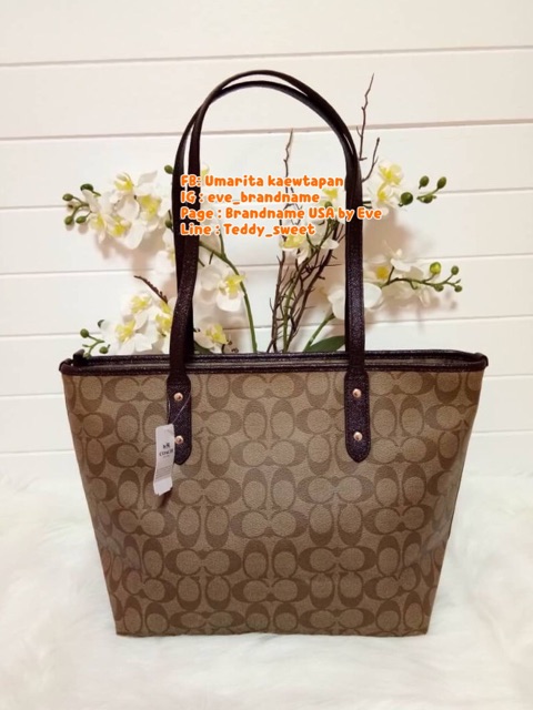 coach-zip-tote-ซิปด้านบน-สีใหม่-สวยสุดๆ-เหลือใบสุดท้ายจ้า