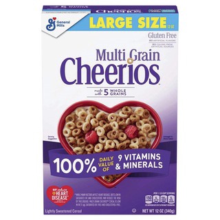 General Mills Multi Grain Cheerios Ceral 340 g 💥🔥 large size Gluten free make with 5 whole grains💥🔥 ธัญพืชข้าวโพด 😄🍽