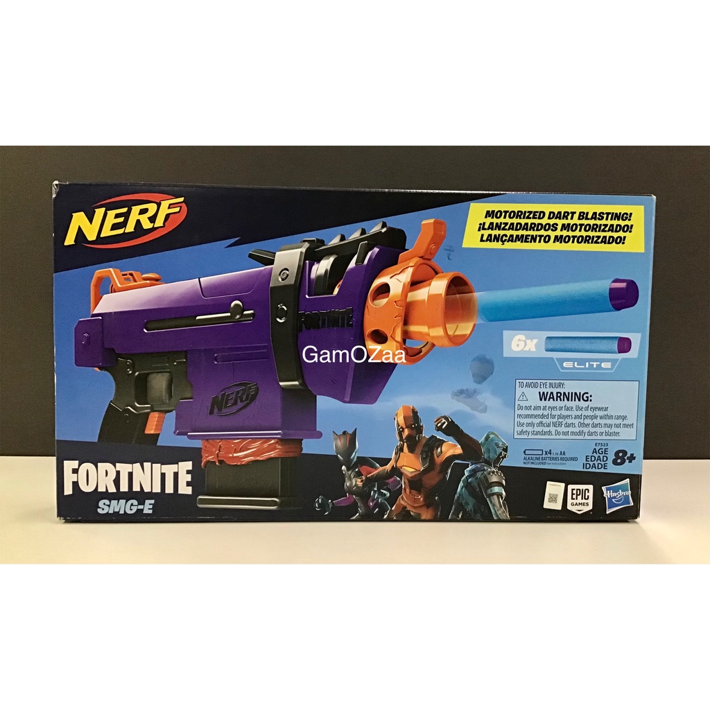 NERF Fortnite SMG-E Blaster - Motorized Dart Blasting - 6-Dart Clip, 6  Official Elite Darts - for Youth, Teens, Adults