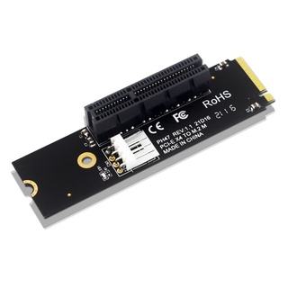 สินค้า R* M.2 Ngff- To Pci-E 4X Riser Card M2 M คีย์ Ssd To Pcie X4 อะแดปเตอร์พร้อมไฟ Led แสดงสถานะ Sata Ico ไรเซอร์สําหรับ Bitcoin Mining