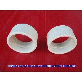 RUBBER JOINT EXHAUST (1 PAIR) "NEW" for HONDA C92 C95 CA92 CA95 // ยางต่อท่อไอเสีย C92 สีขาว (2 ตัว) สินค้าคุณภาพดี