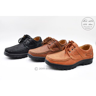 สินค้า CSB รองเท้าคัชชูผู้ชาย ผูกเชือก เย็บพื้น พื้นยาง Outdoor รุ่น MD6012 (สีดำ/น้ำตาล/แทน) ไซส์ 40-45