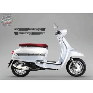 สติ๊กเกอร์แปะข้าง Lambretta 1 ชุด แปะได้ทุกรุ่น v125 v200 gp200 ระบุรุ่นในแชท