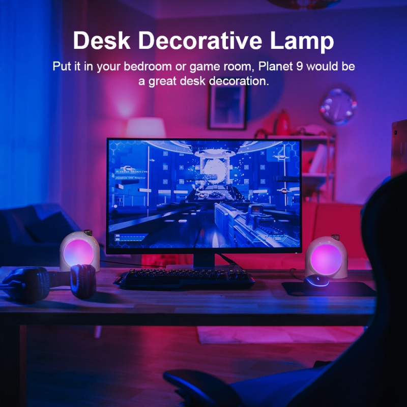 จัดส่งจากกรุงเทพ-divoom-planet-9-โคมไฟบรรยากาศ-mood-lamp-with-programmable-rgb-ไฟ-led-effects-ไฟตั้งโต๊ะ