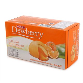 Dewberry Puff Cake Cream, Orange Flavor 102 g. X 2 boxes