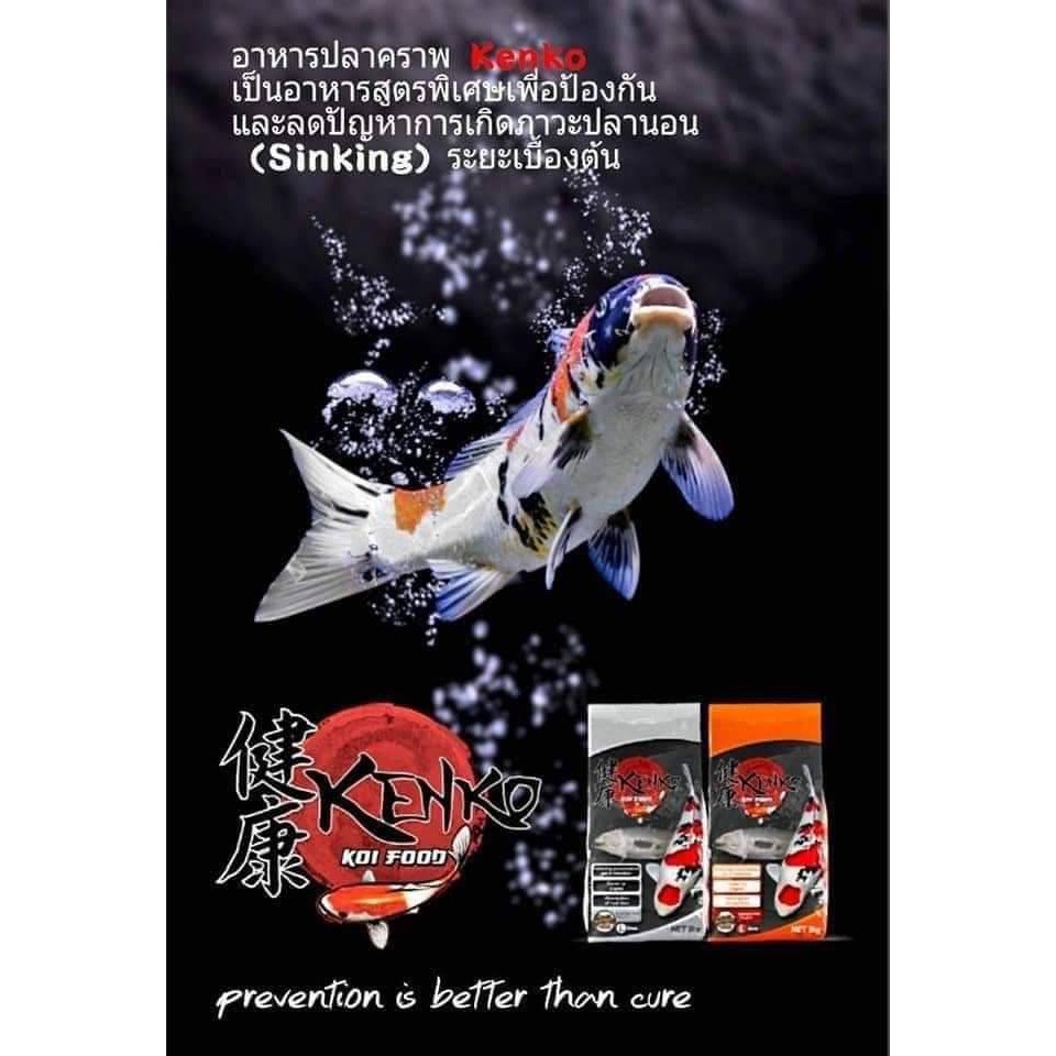 เคนโกะ-kenko-ป้องกันปลา-ซิ้ง-นอนก้น-บ่อ-kenko-ถุง-1-kg-เม็ดลอย-หรือเม็ดจม
