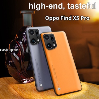 เคสโทรศัพท์มือถือหนัง Pu ซิลิโคน TPU แข็ง ผิวด้าน กันกระแทก ปิดด้านหลัง หรูหรา สําหรับ Oppo Find X5 Pro 4G 5G X2 X3 Pro X5 Pro