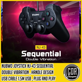 Nubwo NJ-43 Sequential Gaming Controller จอยสติ๊กสำหรับเล่นเกม ระบบสั่นสองชั้น เพื่อเพิ่มอรรถรส (รับประกันศูนย์ 1 ปี)
