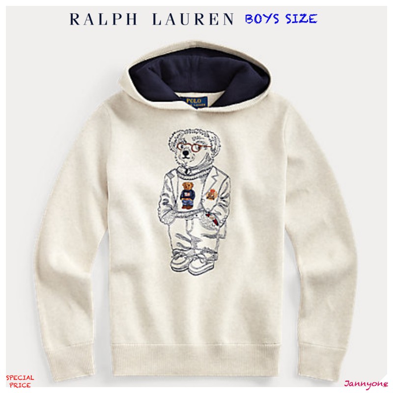 ralph-lauren-bear-cotton-hooded-sweater-เด็กโตผู้ชายอเมริกาอายุ-8-20-ปี