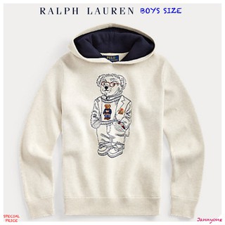 RALPH LAUREN BEAR COTTON HOODED SWEATER ( เด็กโตผู้ชายอเมริกาอายุ 8-20 ปี )