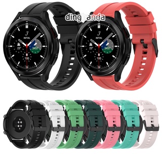 20มม สายรัดข้อมือซิลิโคนสายกีฬาสำหรับ Samsung Galaxy Watch 4 5 6 Classic 43 มม 47 มม 40 มม 44 มม 46 มม 42 มม 5 pro 45 มม. สร้อยข้อมือ