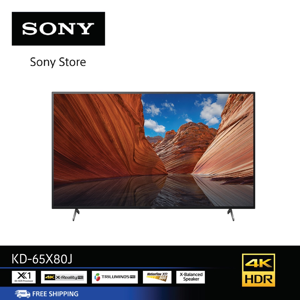 ภาพหน้าปกสินค้าSony KD-65X80J (65 นิ้ว) l 4K Ultra HD l High Dynamic Range (HDR) l สมาร์ททีวี (Google TV)