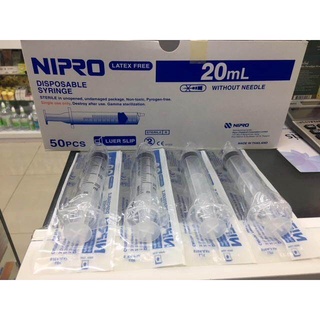 NIPRO Syringe 20 ml ใช้ตวงปุ๋ย AB ปุ๋ยชีวภาพ อุปกรณ์สำหรับดูดแบ่งน้ำหอม ใช้ป้อนอาหารสัตว์
