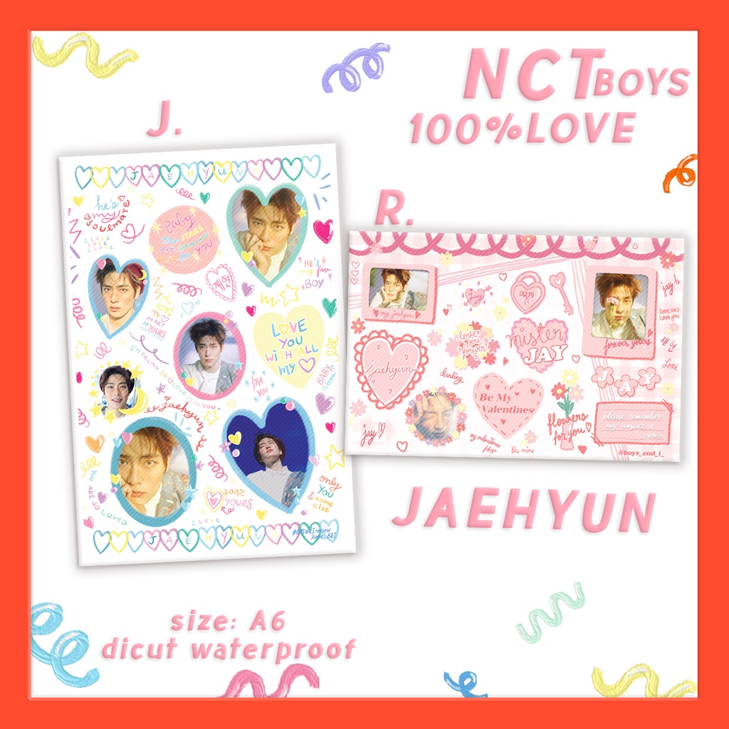 สติ๊กเกอร์-ไดคัท-กันน้ำ-อซท-jaehyun-doyoung-taeyong-mark-ten-fanmade-goods