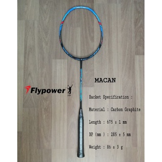 [ใส่โค้ด INC12LF ลดเพิ่ม 70-]ไม้แบดมินตัน​ Flypower​ รุ่น​ MACAN