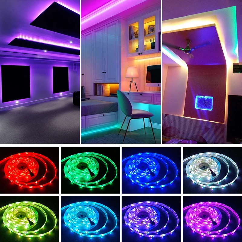 ภาพหน้าปกสินค้าไฟ rgb ติดห้อง ไฟติดห้อง APP ไฟแต่งห้อง ไฟตกแต่งห้อง ไฟ LED แบบเสน การซิงโครไนซ์เพลง การไล่ระดับสีที่มีสีสัน จากร้าน peubpgrznd บน Shopee