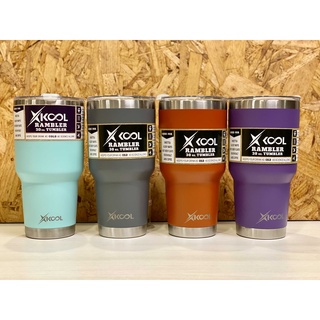 สินค้า Xkool แก้วขนาด 30Oz สีพื้นเก็บอุณหภูมิความเย็น,ร้อน เนื้อแก้วเป็นสแตนเลส 304 Free!!ยางลองแก้วไม่มีไอน้ำเกาะข้างนอกแก้ว