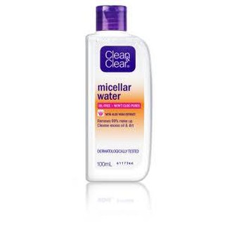 🔥โปรค่าส่ง25บาท🔥 Clean&amp;Clear Micellar Water 100ml. คลีน แอนด์ เคลียร์ ไมเซล่าวอเตอร์ 100 มล.