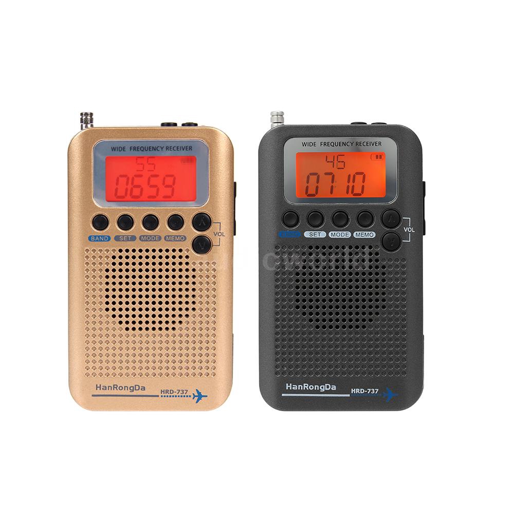 ภาพหน้าปกสินค้าhanrongda hrd - 737 เครื่องบินแบบพกพารับสัญญาณ fm/am/sw/cb/vhf