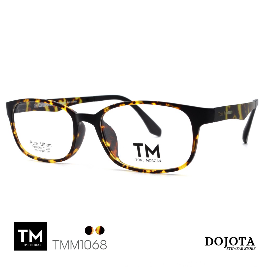 กรอบแว่นตา-tm-รุ่น-tmm1068-สีลายกระ-ทรงเหลี่ยม-น้ำหนักเบา-made-in-korea