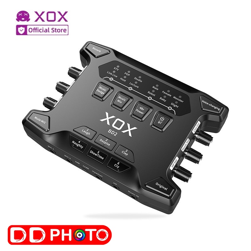 ซาวด์การ์ด Sound card ยี่ห้อ XOX รุ่น BD2 Professional Karaoke รับประกัน 1 ปี Shopee Thailand