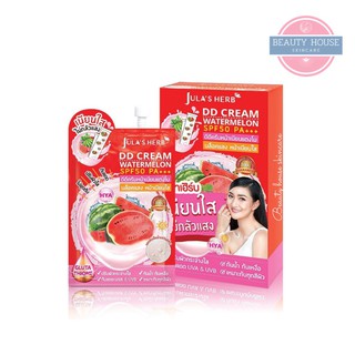 [ถูก&amp;แท้] จุฬาเฮิร์บ ดีดีครีมกันแดดแตงโม (ยกกล่อง 6ซอง)🍉DD Cream Watermelon SPF50 PA+++🍉