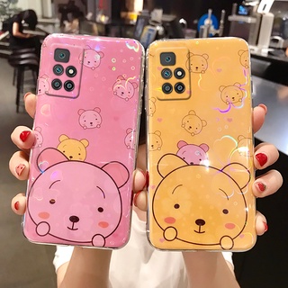 Ready Stock เคสโทรศัพท์ Xiaomi Redmi 10 Note10 Note 10Pro 10S 5G 4G 9T 2021 New Casing Cute Cartoon Bear Silicone Colorful Cherry Blossoms Back Cover Phone Case เคส Redme Redmi10 Note10 Pro Note10S